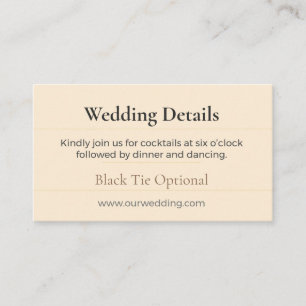 Boho Wedding Details Card Chic Floral Luxe