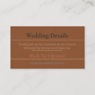 Boho Wedding Details Card   Chic Floral Luxe