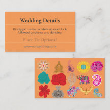 Boho Wedding Details Card | Chic Floral Luxe