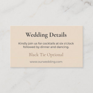 Boho Wedding Details Card Chic Floral Luxe
