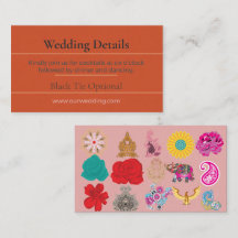 Boho Wedding Details Card | Chic Floral Luxe