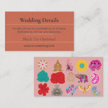 Boho Wedding Details Card | Chic Floral Luxe