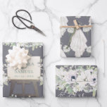Boho Wedding Dress Casual Watercolor Bridal Shower Wrapping Paper Sheet<br><div class="desc">A truly charming design for her special day! A simply dreamy design of a gorgeous assortment of magnolias, anemones, eucalyptus and foliage. Throw in a dreamy wedding gown and it definitely has a country romance sort of vibe. Beautiful shades of soft violets and lavenders with touches of mint green blend...</div>