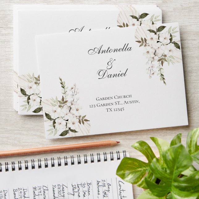 Boho Wedding envelope (Stacked)