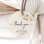 Boho Wedding Favour Tags<br><div class="desc">This stylish & elegant bridal shower favour tag features gorgeous hand-painted watercolor wildflowers arranged as a lovely bouquet and elegant calligraphy script. The back includes a coordinating pattern. Find matching items in the Boho Wildflower Bridal Shower Collection.</div>