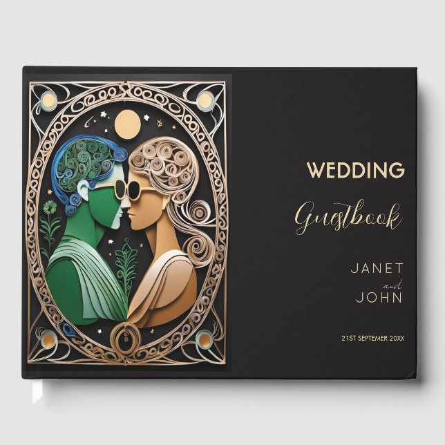Boho Wedding  Guest Book (Front)