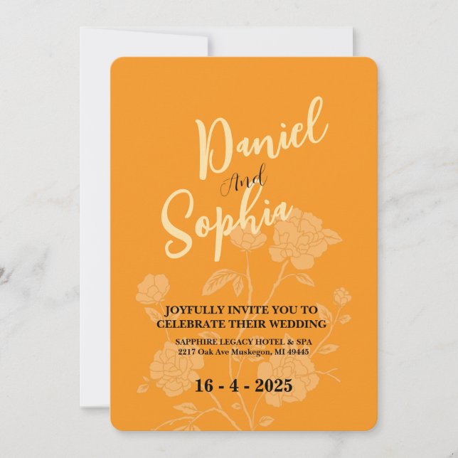 Boho wedding invitation  (Front)