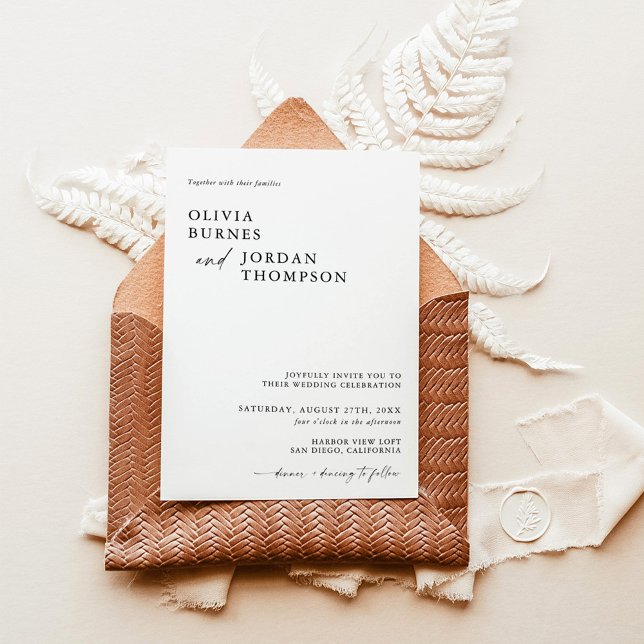 Boho Wedding Invite | Modern Minimalist Wedding (Creator Uploaded)