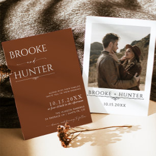 Boho Wedding Invite Modern Minimalist Wedding