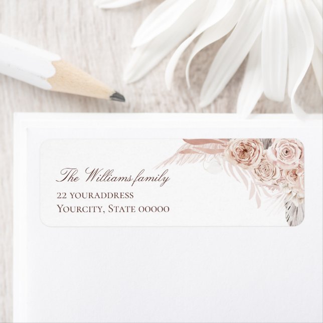boho wedding label return address label (Insitu)