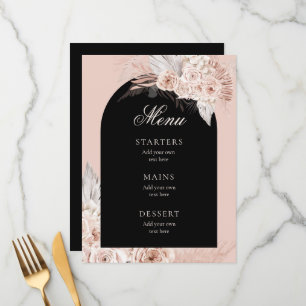 boho wedding Menu