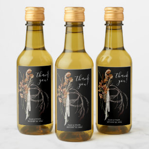 Boho Wedding Mini Wine Bottle Label