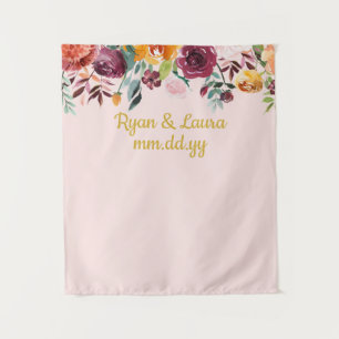 Boho Wedding Photo Booth Backdrop Blush Gold Prop Tapestry