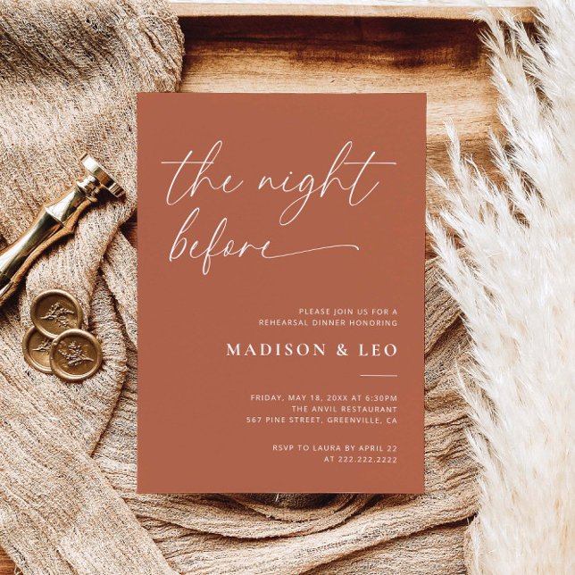Boho Wedding Rehearsal Dinner Invitation (Creator Uploaded)
