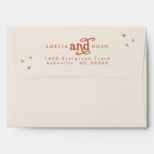 Boho Wedding Return Address Envelope