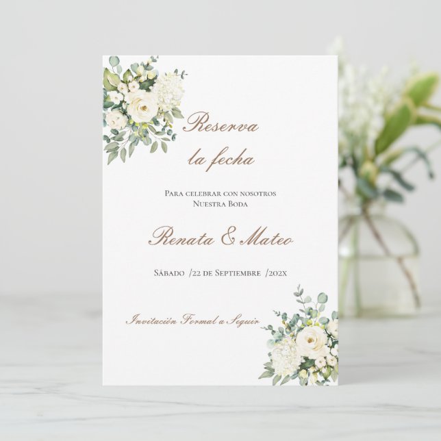 Boho Wedding Save the Date (Standing Front)