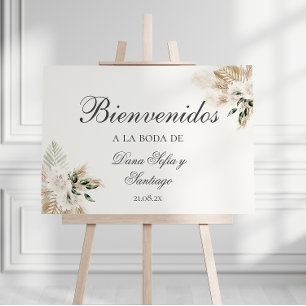 Boho Wedding Spanish Welcome sign