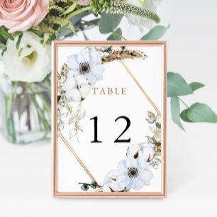 Boho Wedding Table Number Frame Fall Terracotta