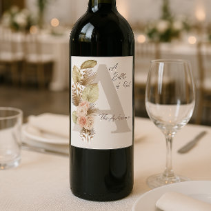 Boho Wedding Wine Bottle Labels – Personalised
