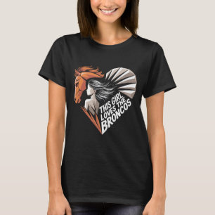 Boho Western Bronco Horse & Moon Celestial Cowgirl T-Shirt