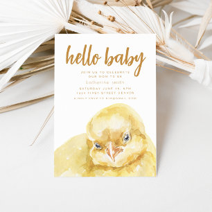 Boho Western Chick Theme Baby Shower Invitation