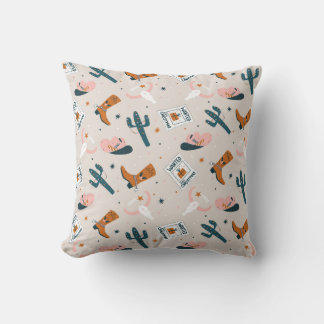 Boho Western Christmas - Beige Cushion