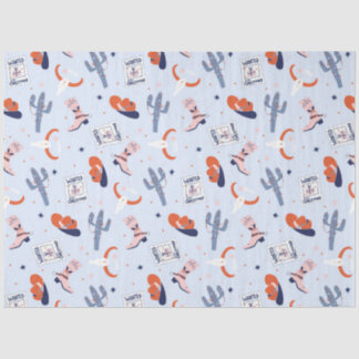 Boho Western Christmas - Blue Tissue Paper