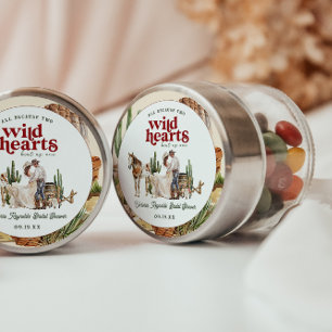 Boho Western Desert   Bridal Shower  Classic Round Sticker