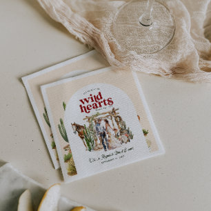 Boho Western Desert Bridal Shower Napkin