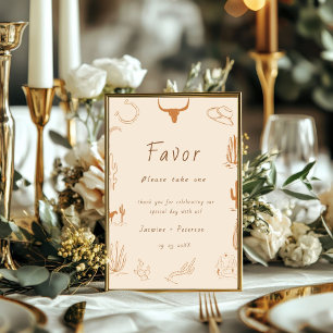 Boho Western Favourite People Wedding Favour sign