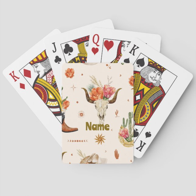 Boho Western Playing Cards (Back)