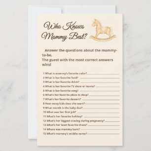 Boho Western Rocking Horse Who Knows Mommy game