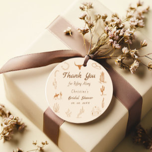 Boho Western Saddle up Cowboy Bridal shower Favour Tags