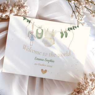 Boho Whimsical Baby Clothes Announcement
