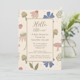 Boho Whimsical Gender Neutral Baby Shower Invitation