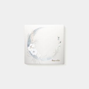 Boho White Orchid Flowers Blue Moon Elegant Post-it Notes