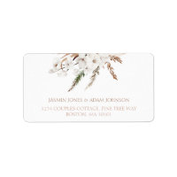 Boho White Orchids Pampas Grass Wedding