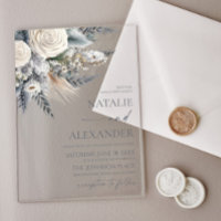 Boho White Rose Floral Flower Garden Wedding