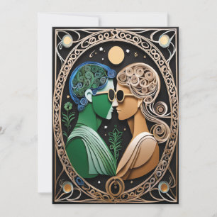 Boho Wicca Wedding Invitation