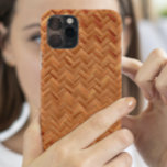 Boho Wicker Rattan Basketweave  iPhone 12 Pro Case<br><div class="desc">This design is also available on other phone models. Choose Device Type to see other iPhone, Samsung Galaxy or Google cases. Some styles may be changed by selecting Style if that is an option. This design may be personalised in the area provided by changing the photo and/or text. Or it...</div>