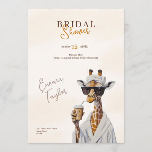 boho wild bridal shower safari invitation