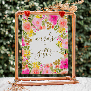 Boho wild flowers garden  bridal shower sign