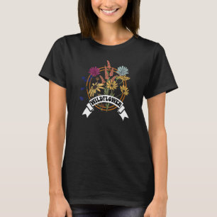 Boho Wild Flowers Retro Colours And Design T-Shirt