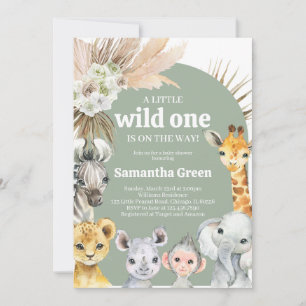 Boho Wild One Baby Shower Invitation