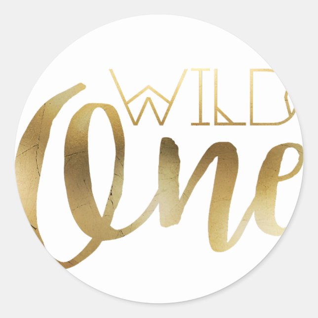Boho Wild One | First Birthday Party Classic Round Sticker (Front)
