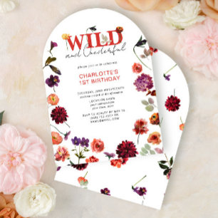 Boho Wild & Onederful Girl 1st Birthday Invitation