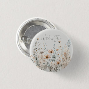 Boho Wildflower 3 Cm Round Badge