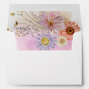 Boho Wildflower Baby In Bloom 5x7 Envelope