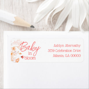 Boho Wildflower Baby in Bloom Return Address  Label
