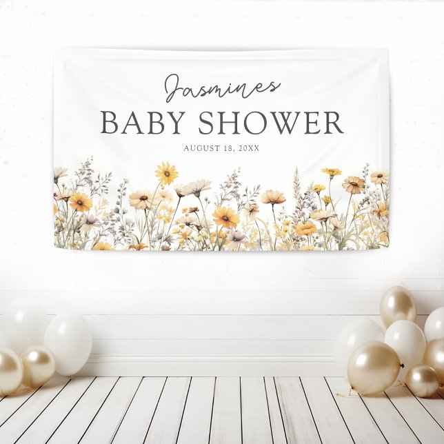 Boho Wildflower Baby Shower Banner (Creator Uploaded)